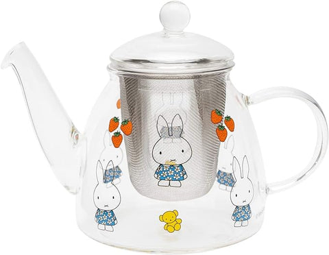 Miffy & Strawberry Heat Resistant Glass Teapot