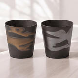 Pair of Gold & Silver Flowered Rock Cups