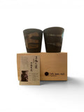 Pair of Gold & Silver Flowered Rock Cups