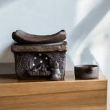 Ceramic Tea Leaf Burner with Square Dish
