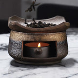 Ceramic Tea Leaf Burner with Two-Toned Surface