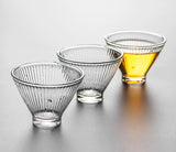 Glass Tea Cup "Stripes"