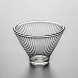 Glass Tea Cup "Stripes"