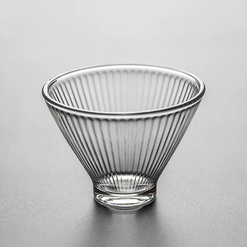 Glass Tea Cup "Stripes"