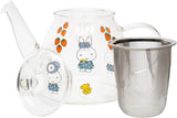 Miffy & Strawberry Heat Resistant Glass Teapot