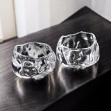 Sake glasses with rough edges