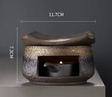 Ceramic Tea Leaf Burner with Two-Toned Surface