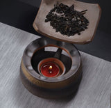 Ceramic Tea Leaf Burner with Two-Toned Surface