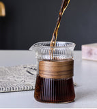 Wooden Ring Glass Coffee/Tea Cup and Jar Set