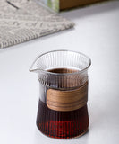 Wooden Ring Glass Coffee/Tea Cup and Jar Set