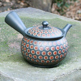 Tokoname Japanese Teapot "Double Flower"