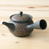 Tokoname Japanese Teapot "Double Flower"