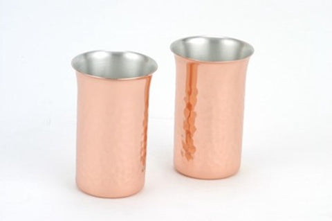 Copper Tumbler Set - Pure Copper Cups (2 pcs set)