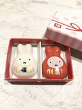 Miffy Daruma Chopsticks Rest Set (Red & White)